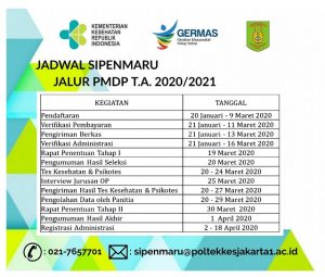 JADWAL PENERIMAAN MAHASISWA BARU JALUR PMDP T.A. 2020/2021 ...